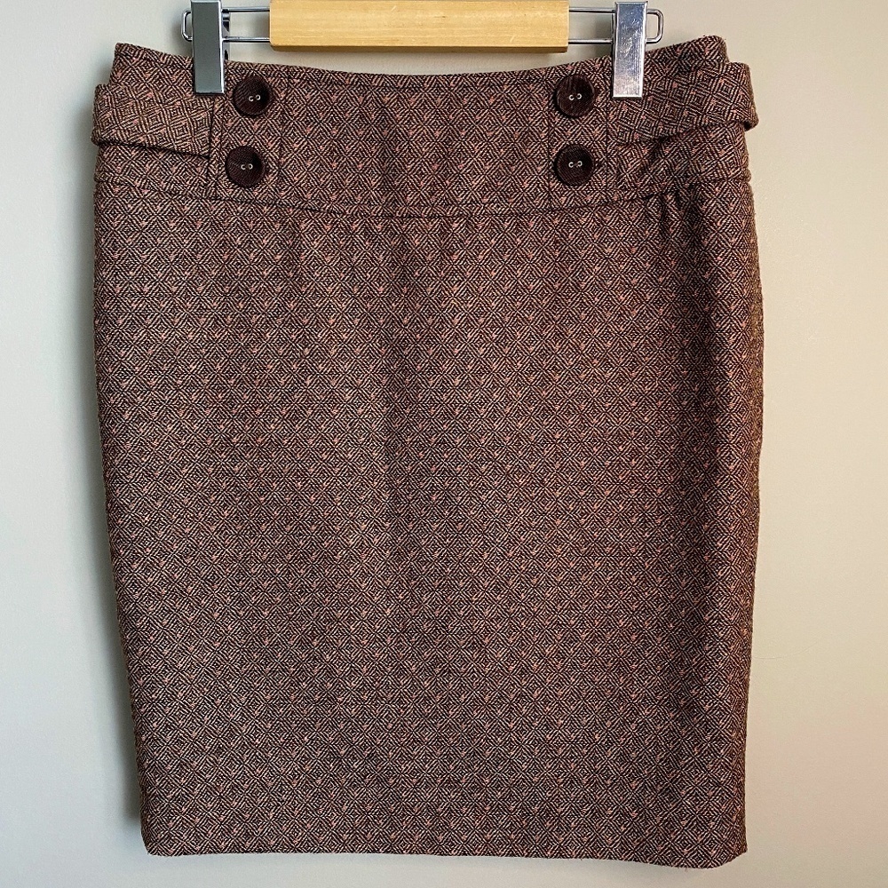 Sanctuary Clothing Women's Tweed Brown Patterned Mini Skirt Size 8